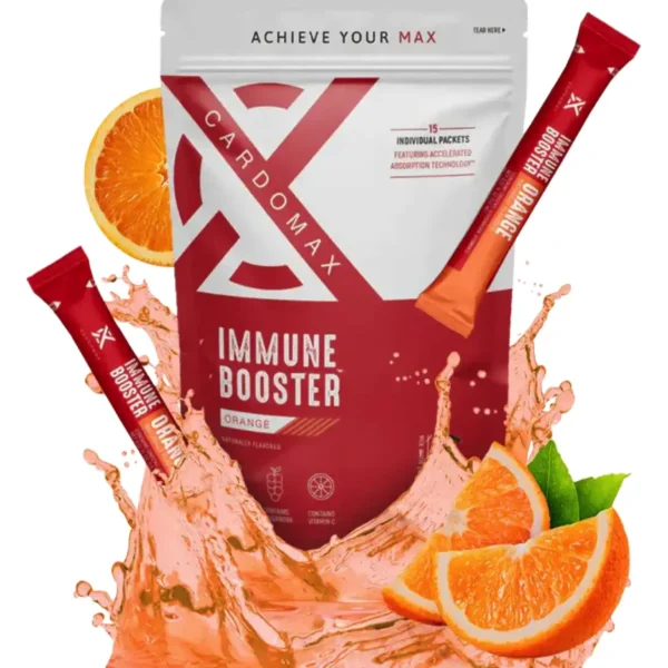 Suplemento líquido de refuerzo inmunológico sabor naranja con adaptógenos