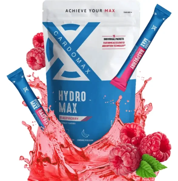 Suplemento deportivo de hidratación hydro Max frambuesa